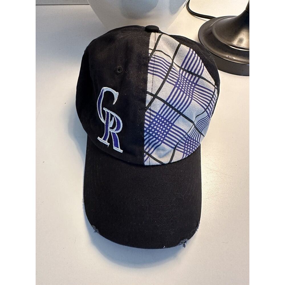 Colorado Rockies Light Vintage Logo Adjustable Cap Hat Gray/206